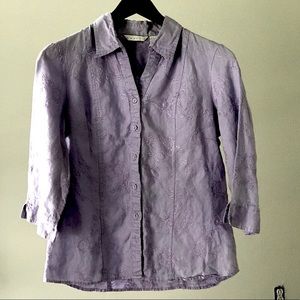 Tweeds 3/4 sleeve, embroudered szL